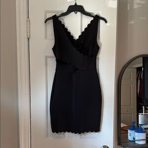 Topshop Black Sleeveless V-Neck Sheath Mini Dress